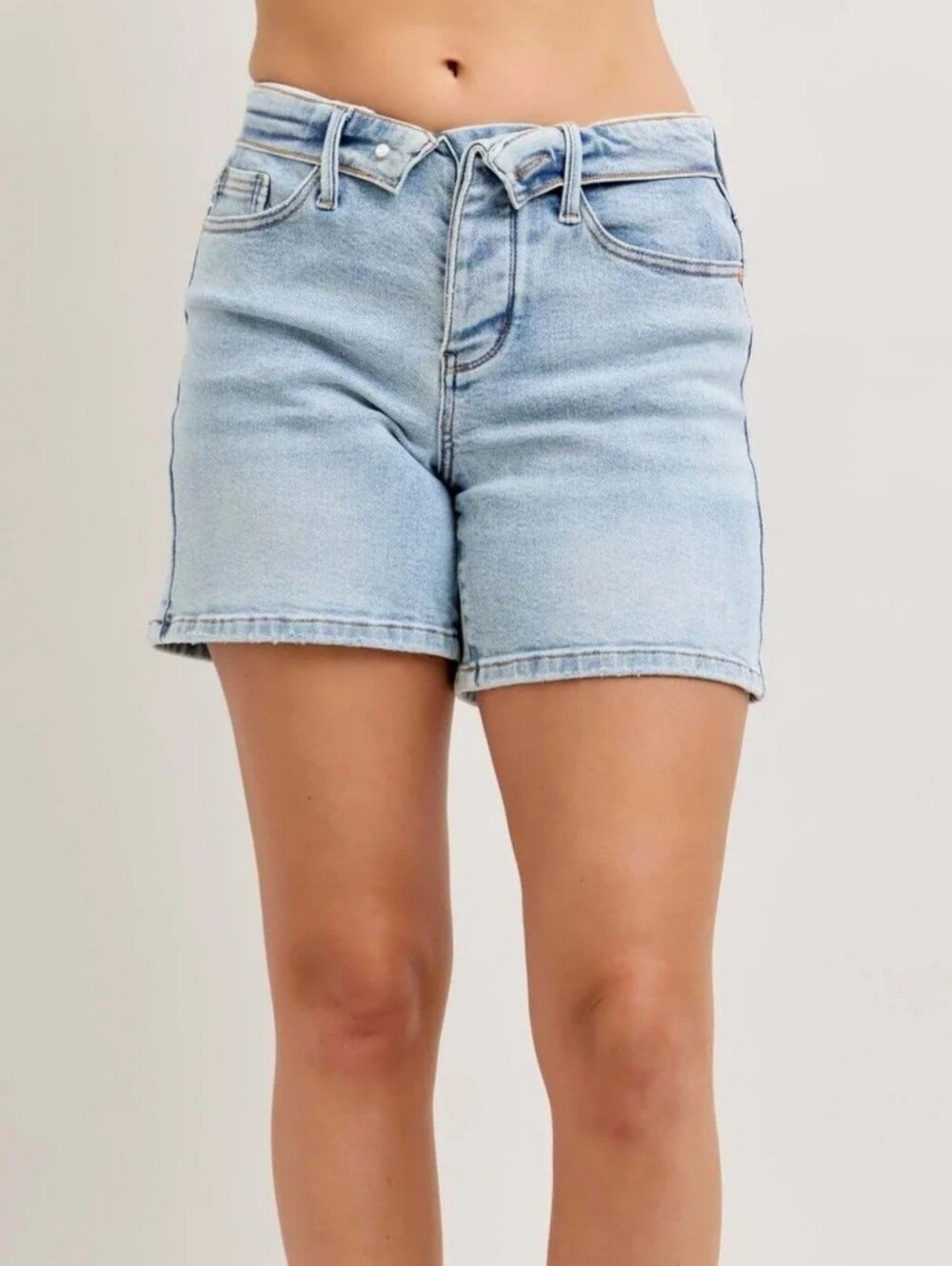 Judy Blue High Waisted Slim Shorts With Foldover Waistband Size XL - Picture 10 of 10